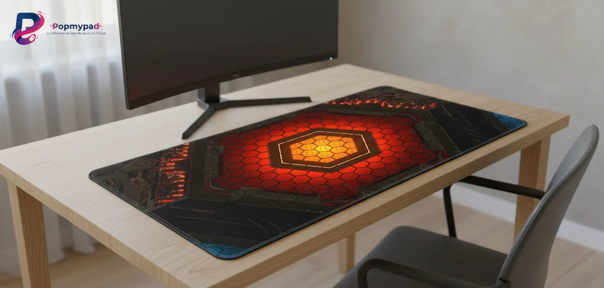 "Fusion Core" Gaming Mouse Pad — Futuristic & High-Tech XXL Design