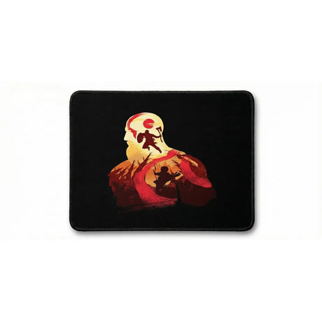 Tapis de Souris Gaming God of War - Design Kratos & Atreus - Précision & Glisse Ultime avec silhouettes héroïques.