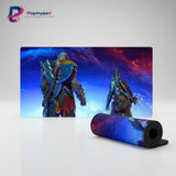Tapis de Souris Gaming God of War - Kratos & Atreus Édition Cosmique - XXL avec visuel de Kratos et Atreus