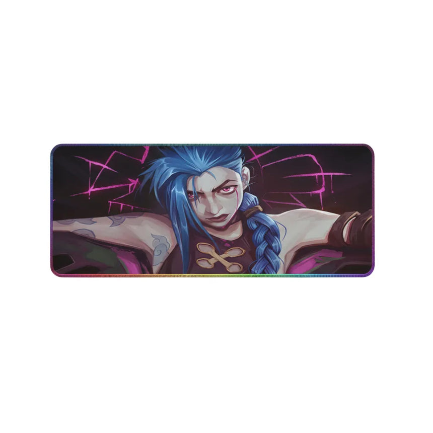 Tapis de Souris Gaming Jinx - League of Legends | Édition RGB Ultra-Précision avec Jinx prête à l'action.