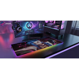 Tapis de Souris Gaming Jinx - League of Legends | Édition RGB Ultra-Précision sur un bureau de gamer avec éclairage.