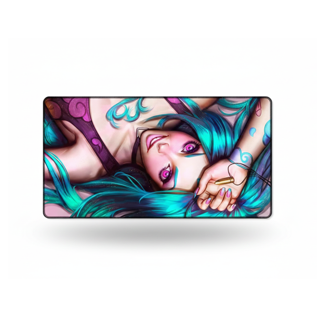 Tapis de Souris Gaming League of Legends - Édition Spectral Blue XXL avec design de personnage vibrant.
