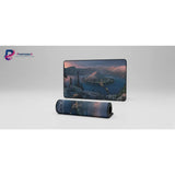 Tapis de Souris Gaming Pro - Édition Survival Horizon Post-Apocalyptique XXL avec illustration de camp retranché.