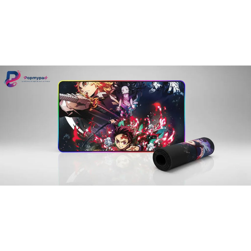 RGB Gaming Mouse Pad - Demon Slayer Edition: Breath of Fire