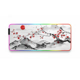 RGB Gaming Mouse Pad - Japanese Print "Sakura & Rising Sun"