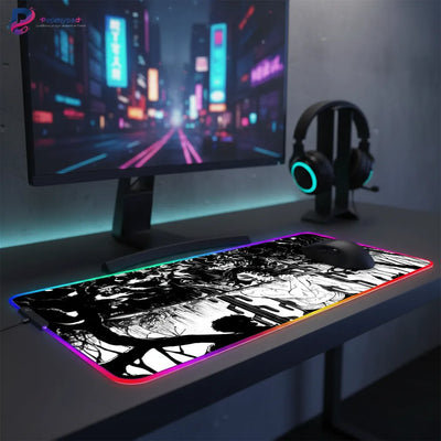 Kokushibo RGB Gaming Mouse Pad - Demon Slayer XXL Edition