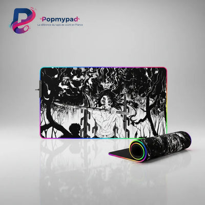 Kokushibo RGB Gaming Mouse Pad - Demon Slayer XXL Edition