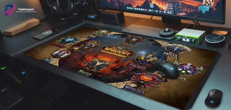 Tapis de Souris Gaming World of Warcraft - Cataclysm Edition - XXL avec des illustrations de personnages emblématiques