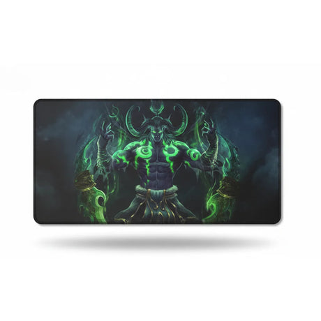 Tapis de Souris Gaming World of Warcraft - Édition Illidan Stormrage : Précision & Puissance Fel avec dessin d'Illidan.
