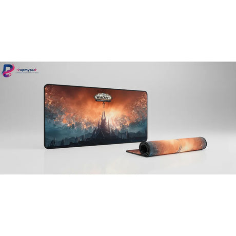 Tapis de Souris Gaming World of Warcraft - Édition Limitée Icecrown Citadel XXL avec design de la Citadelle de Glace.