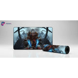Tapis de Souris Gaming World of Warcraft - Édition Worgen Warrior XXL avec guerrier Worgen légendaire et lames spectrales.