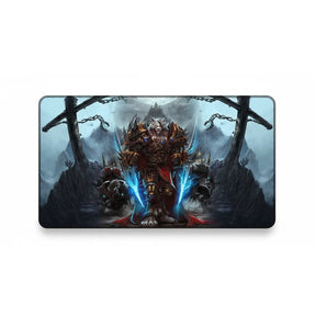 Tapis de Souris Gaming World of Warcraft - Édition Worgen Warrior XXL avec guerrier Worgen et lames spectrales.