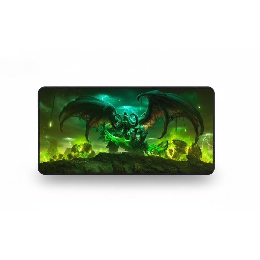 Tapis de Souris Gaming World of Warcraft - Illidan  Puissance Gangrenée (XXL) avec design épique d'Illidan