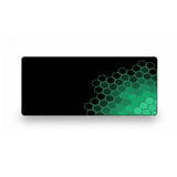 XXL Gaming Mouse Pad - Futuristic Design Emerald Green Hexagons