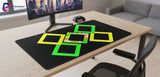 XXL Gaming Mouse Pad - Geometric Neon & Artistic Camo Design