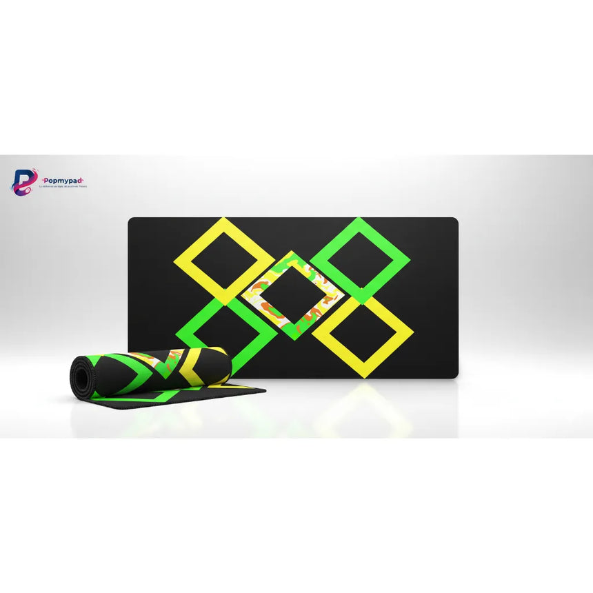 XXL Gaming Mouse Pad - Geometric Neon & Artistic Camo Design