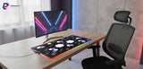 XXL Gaming Mouse Pad - Futuristic Hexagon Design & RGB Borders