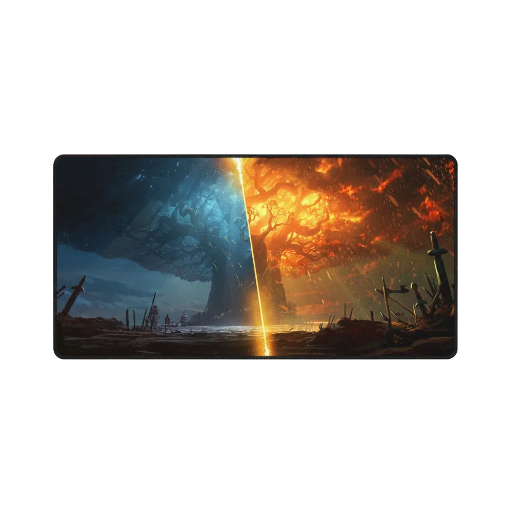 XXL Gaming Mouse Pad - Duality Edition: Fire & Ice