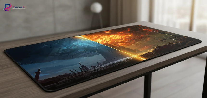 XXL Gaming Mouse Pad - Duality Edition: Fire & Ice