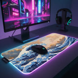 XXL Gaming Mouse Pad - The Great Wave off Kanagawa RGB