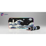 XXL Gaming Mouse Pad - Great Wave off Japan & Cosmic Space (RGB)