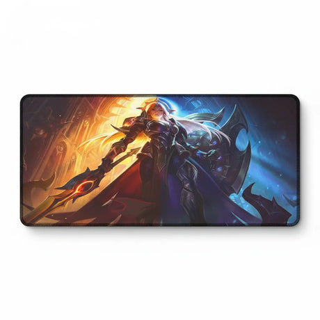 Tapis de Souris Gaming XXL - League of Legends Édition All-Stars avec illustration dynamique des champions.