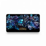 Tapis de Souris Gaming XXL - League of Legends Édition Spectral Shadows avec champions dynamiques et couleurs bleues.