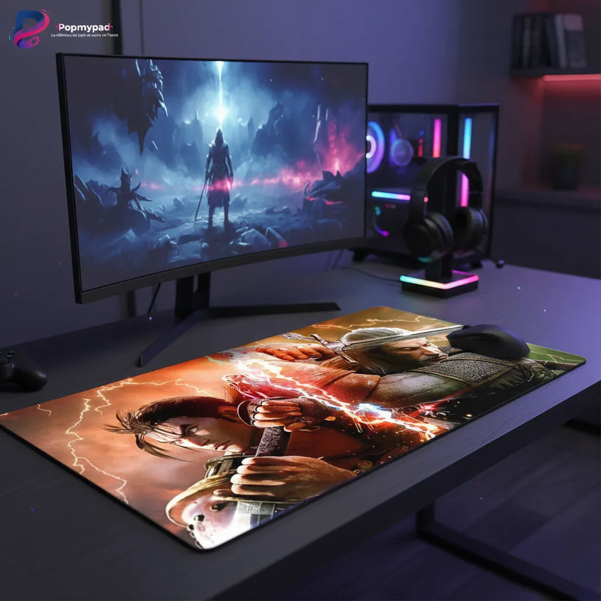 XXL Gaming Mouse Pad - The Witcher x SoulCalibur: Duel of Legends