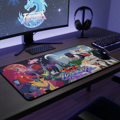 Goldorak Mouse Pad: The Final Showdown – Panoramic Collector's Edition