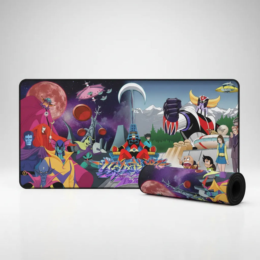 Goldorak Mouse Pad: The Final Showdown – Panoramic Collector's Edition