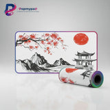 Japanese Mouse Pad: The Awakening of the Rising Sun (Sakura & Pagoda)