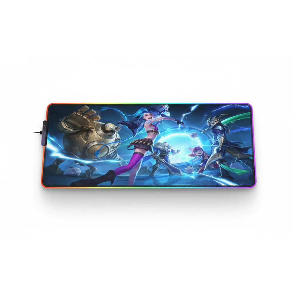 League of Legends Jinx RGB Mouse Pad – XXL Gaming Edition High Precision