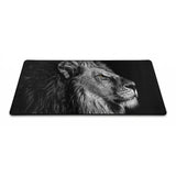 Majestic Lion Mouse Pad - XXL Black & White Edition