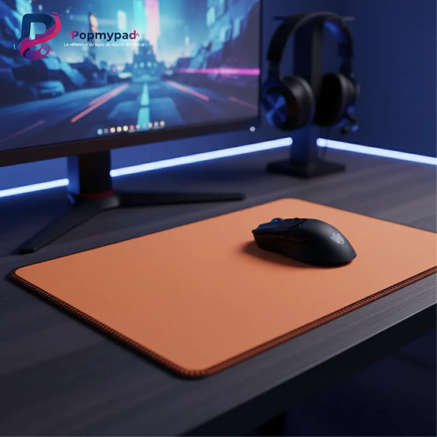 Vibrant Orange Mouse Pad - Premium Edition