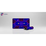 Poker Mouse Pad - Royal Texas Hold'em & Neon Arabesque Design