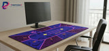 Poker Mouse Pad - Royal Texas Hold'em & Neon Arabesque Design