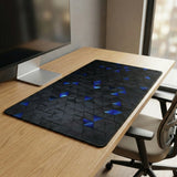 Polygon Mouse Pad - Premium 3D Geometric Design in Blue & Black
