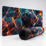 Polygon Mouse Pad — Abstract Network & Futuristic Design