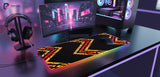 RGB Mouse Pad – Geometric Tribal Design & Premium Comfort