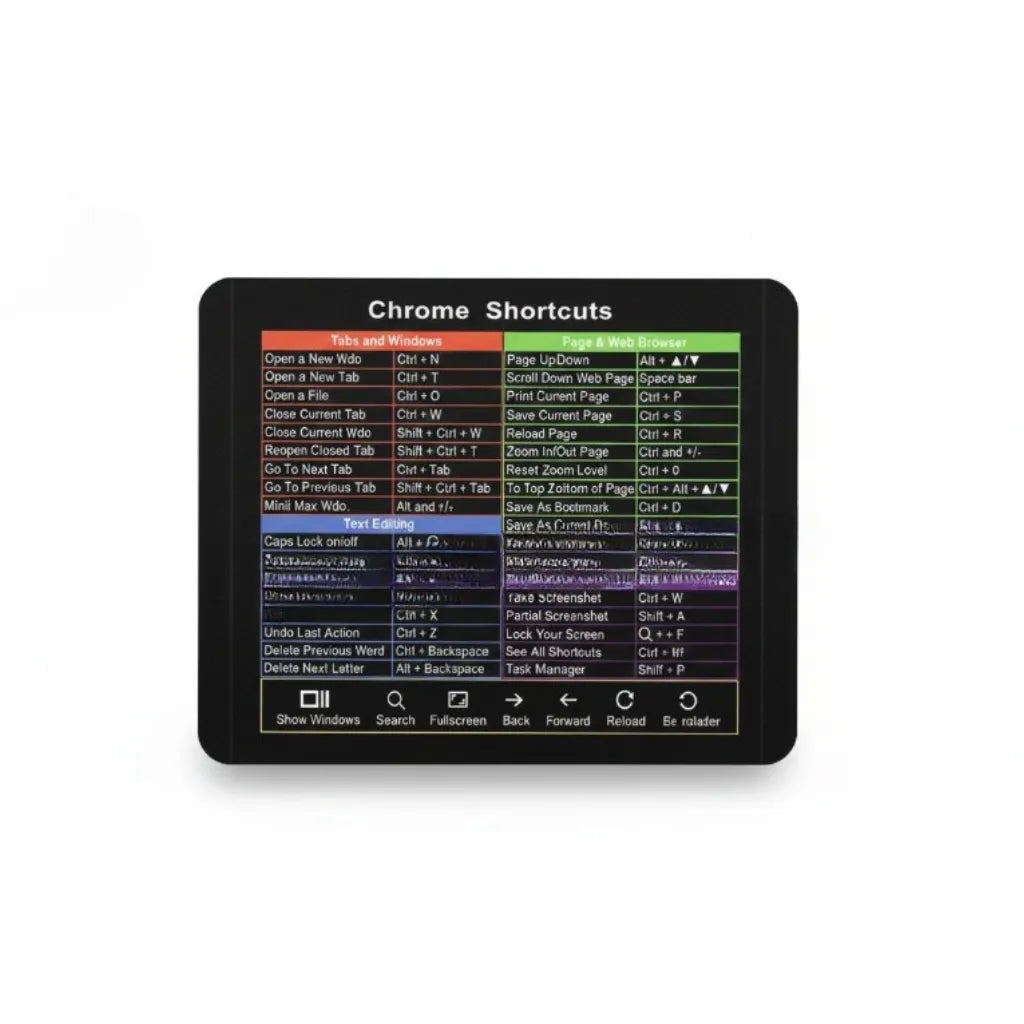 Google Chrome Shortcuts Mouse Pad - Productivity & Minimalist Design