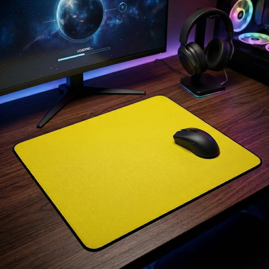 Vibrant Yellow Speed Mouse Pad (45x40cm) - Ultimate Glide & Precision - PopMyPad