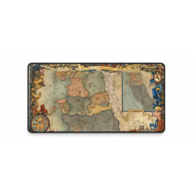 Tapis de Souris The Witcher - Édition Carte du Continent - XXL avec design détaillé de carte ancienne