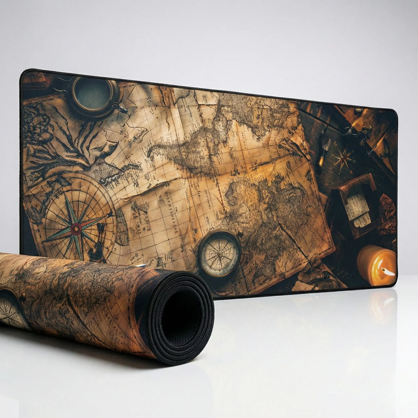 XL Mouse Pad - Legendary Cartography & Antique Compasses
