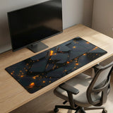 XXL Mouse Pad - 3D Polygon Design & Amber Fusion