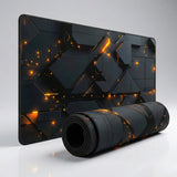 XXL Mouse Pad - 3D Polygon Design & Amber Fusion