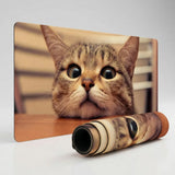 XXL Mouse Pad - Curious Feline Gaze - Premium Finish