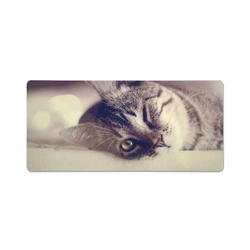XXL Mouse Pad - Hypnotic Cat Gaze - Artistic Edition