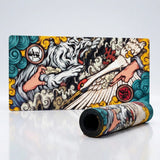 XXL Mouse Pad - White Tiger & Sacred Crane (Ukiyo-e Edition)