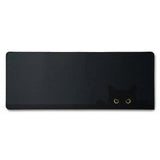 XXL Minimalist Black Cat Mouse Pad - Shadowy Gaze
