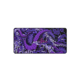 Tapis de Souris XXL Dragon Japonais - Edition Mystic Purple avec un dragon violet énorme sur un fond sombre.